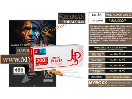 ps tabak 219g JPS red dutinky regular SHAMANTOBACCO.cz 01