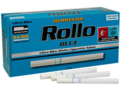 Cigaretové dutinky Ultra Slim ROLLO BLUE Long Filter 20mm 200 - Ø6,5mm