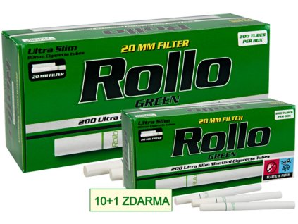 10+1 zdarma dutinky rollo slim green SHAMANTOBACCO.cz 011