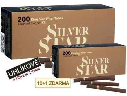 10+1 zdarma dutinky silver star carbon copper 24mm SHAMANTOBACCO.cz 025