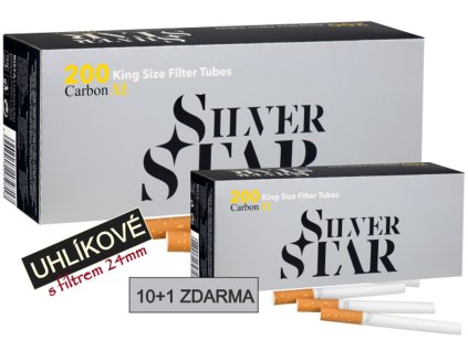 10+1 zdarma dutinky silver star carbon 24mm SHAMANTOBACCO.cz 025