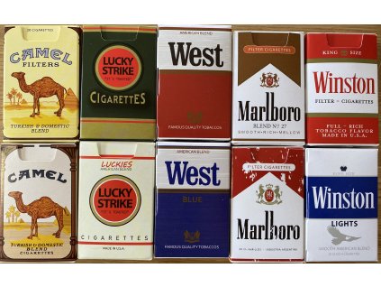 10x RETRO obal na krabičku cigaret MYBOXX CAMEL-WINSTON (serie III)