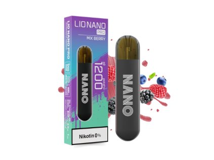 Elektronická cigareta LIO NANO PRO MIX BERRY - bez nikotinu - 1200 potahů!