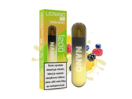 Elektronická cigareta LIO NANO PRO LEMON BERRY - 16mg - 1200 potahů