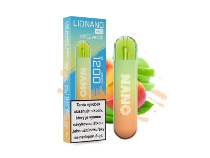 Elektronická cigareta LIO NANO PRO APPLE PEACH - 16mg - 1200 potahů