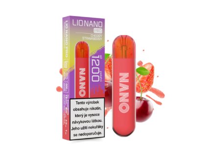 Elektronická cigareta LIO NANO PRO CHERRY STRAWBERRY - 16mg - 1200 potahů