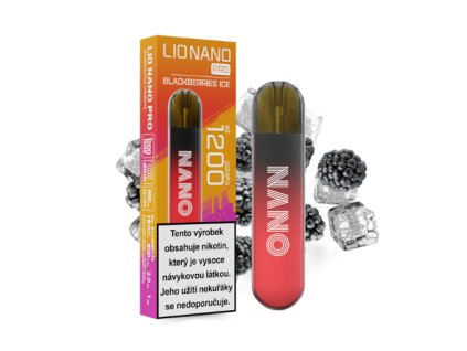 Elektronická cigareta LIO NANO PRO BLACKBERRIES ICE - 16mg - 1200 potahů