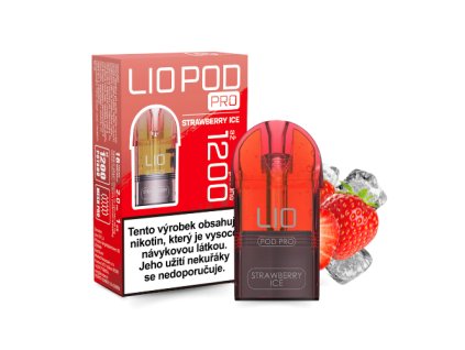 LIO POD PRO - Strawberry Ice 16mg - 1200 potahů!