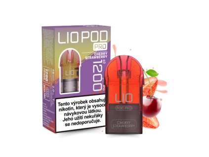 LIO POD PRO - Cherry Strawberry 16mg - 1200 potahů!