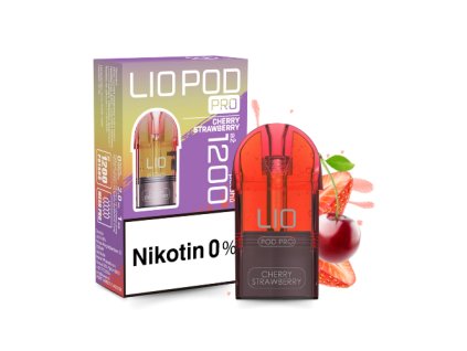 LIO POD PRO - Cherry Strawberry 0mg bez nikotinu - 1200 potahů!