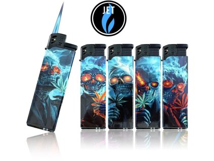 3d alu jet motivfeuerzeug blaze bones 50er display