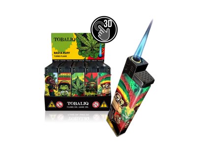 3d alu jet motivfeuerzeug rasta puff 50er display 5