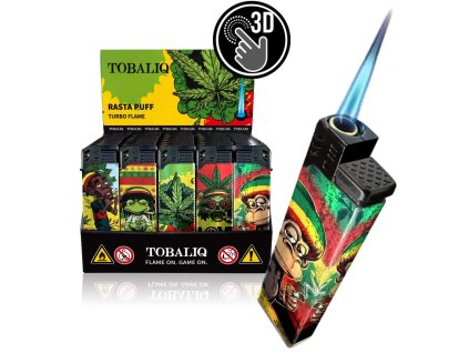 zapalovac 3d alu jet rasta puff SHAMANTOBACCO.cz 01