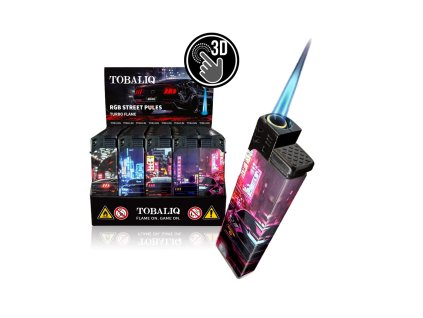 3d alu jet motivfeuerzeug rgb street pules50er display