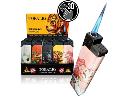 zapalovac 3d alu jet wild masks SHAMANTOBACCO.cz 01