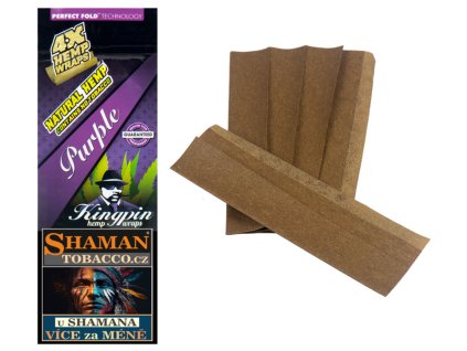 blunty kingpin hemp wraps 4ks purple SHAMANTOBACCO.cz 02