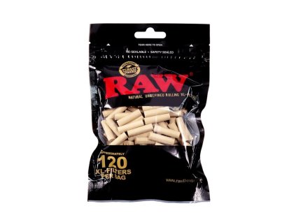 Cigaretové filtry RAW BLACK Slim XL s délkou 20mm