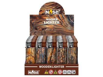 elektrofeuerzeuge wooden lighter 5 fach sortiert 50er display 2