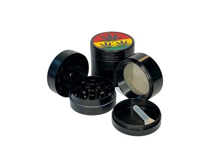 black leaf metall grinder 4 teilig 4cm 12er display 2