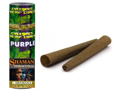 dutinky cyclones hemp blunt cones 2ks purple SHAMANTOBACCO.cz 025
