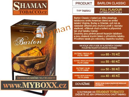 doutniky barlon classic 40ks s popisnou tabulkou