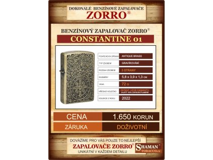 banner benzinovy zapalovac ZORRO CONSTANTINE 01 SHAMANTOBACCO.cz 01