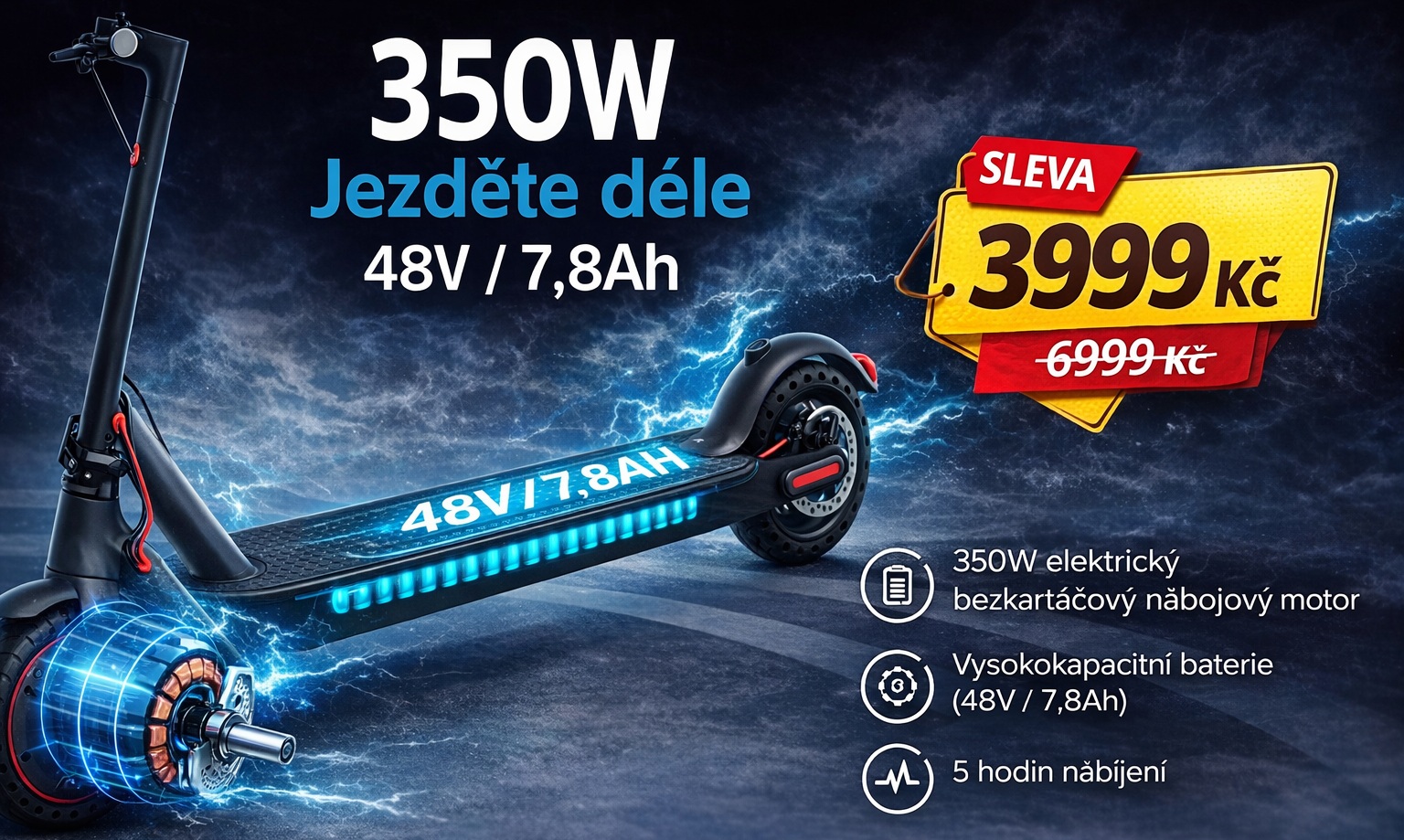 Elektrokoloběžka 350W