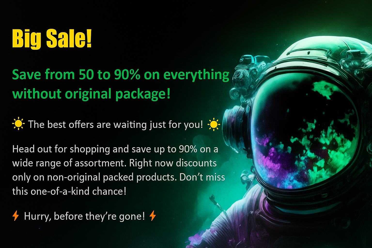 Sleva na zboží bez obalu