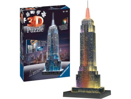 Ravensburger 3D Puzzle Empire State Building (Night Edition), 216 pieces
