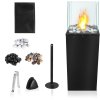 AUFUN bioethanolový krb 80 cm, volně stojící s dekoračními kameny