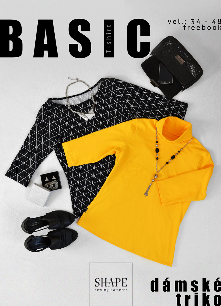 Návod na ušití dámské triko ROLÁK vel. 34 - 48 (střih zdarma)
