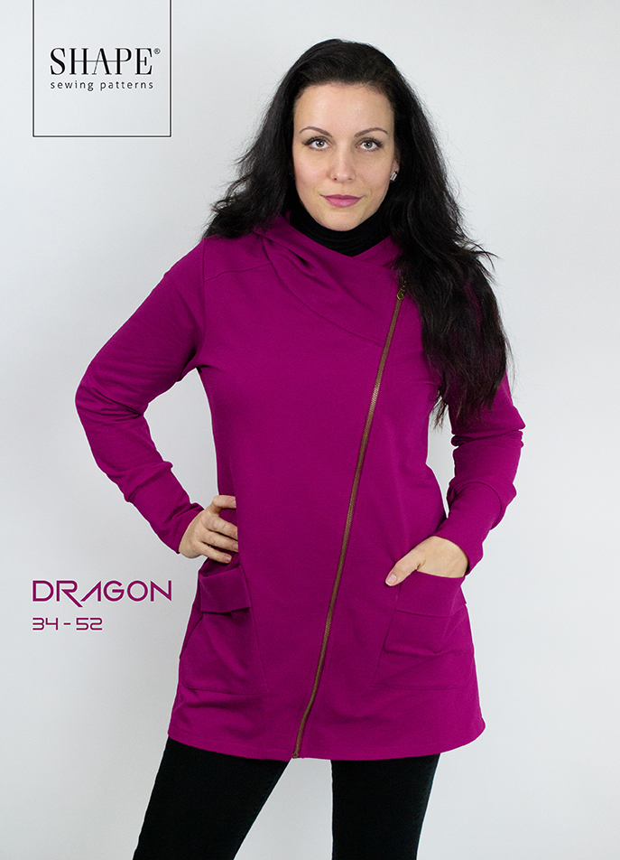 Návod na šití mikina DRAGON - kapuce