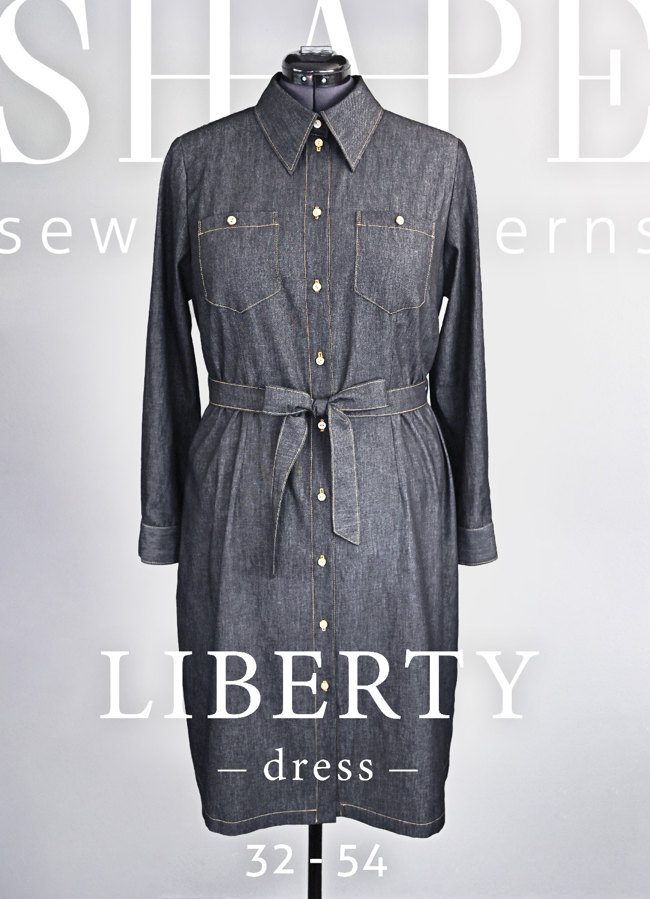 Návod na šití košilové šaty LIBERTY