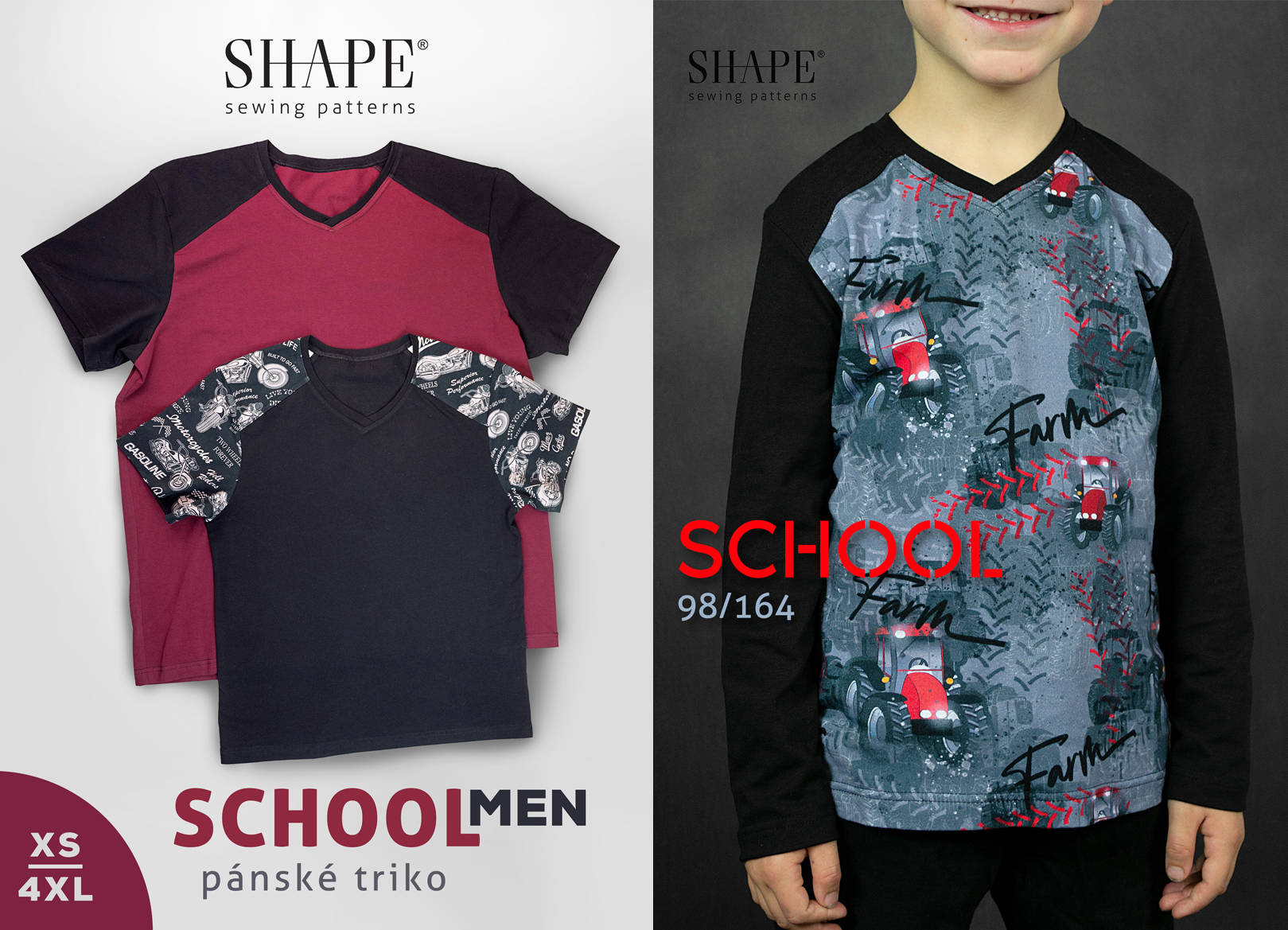 Návod na šití triko SCHOOL