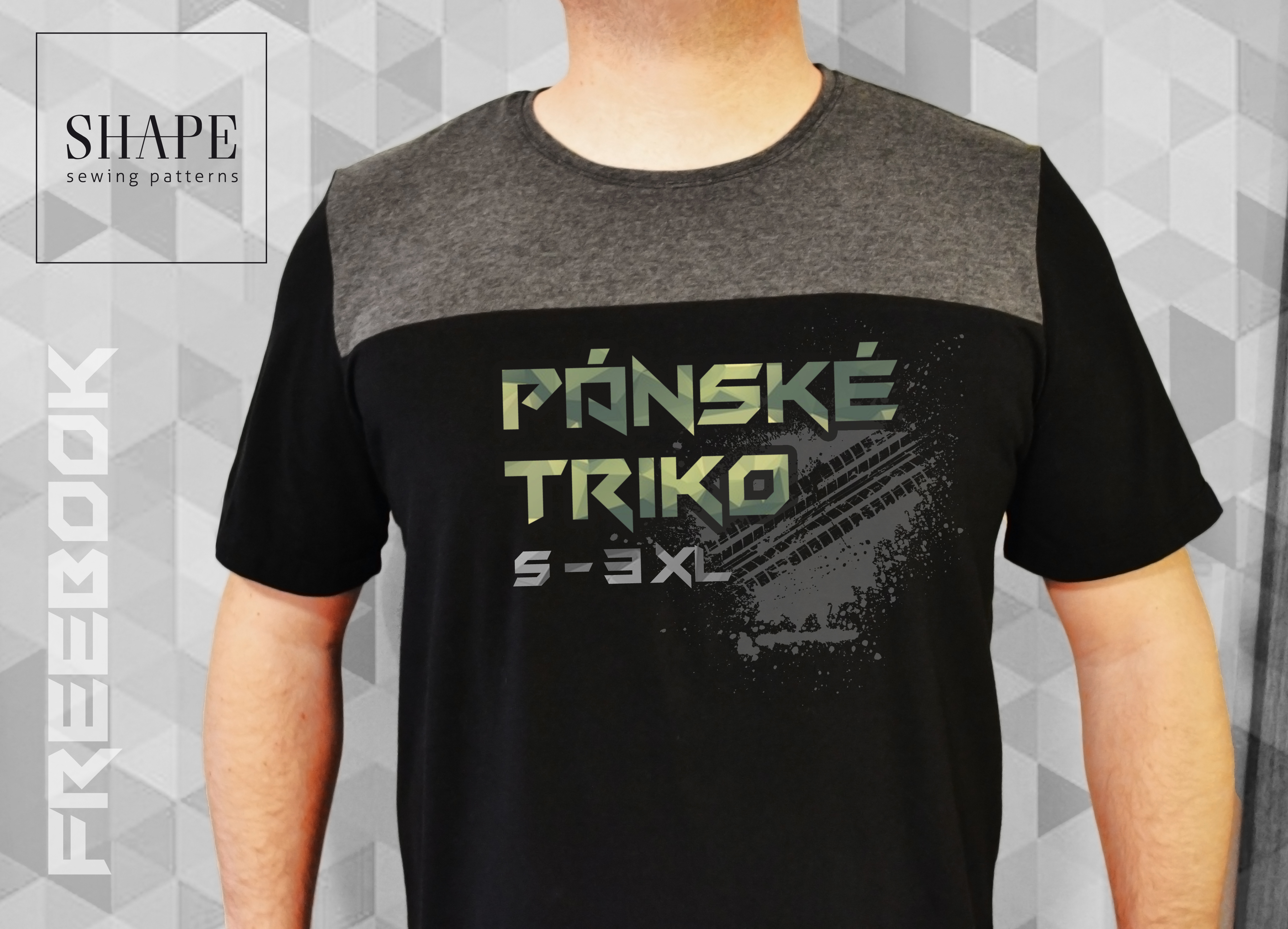 Návod na pánské triko vel. S - 3XL (střih zdarma)