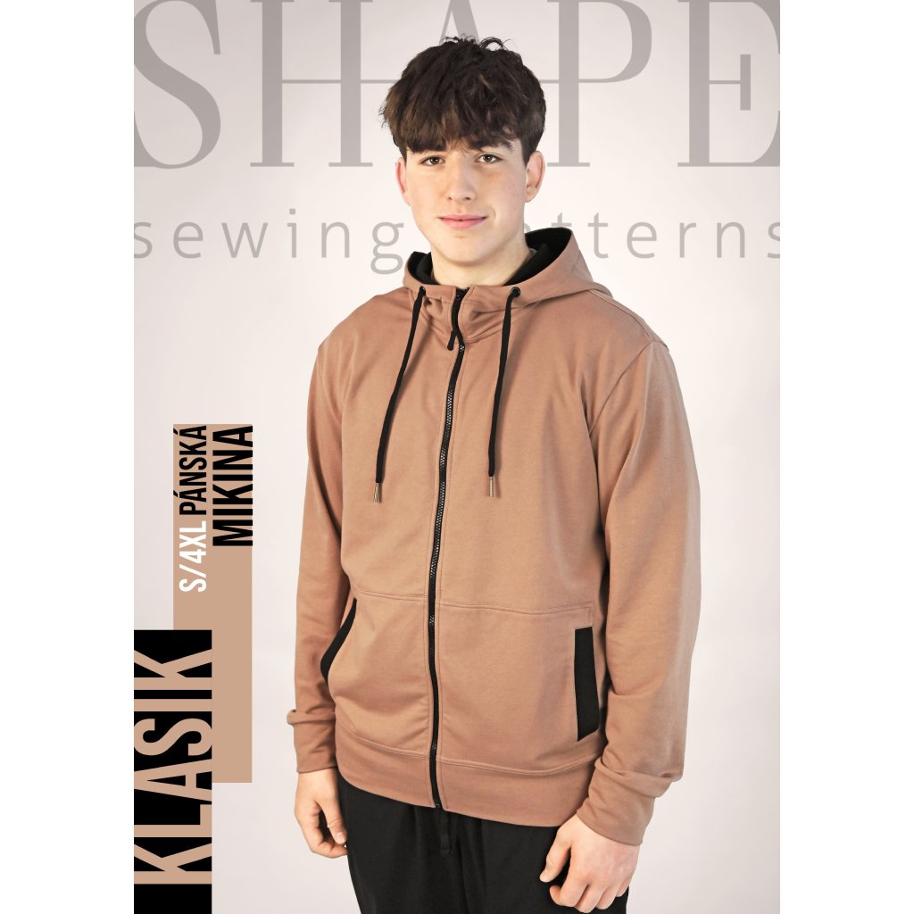 SHAPE_panska_mikina_strih_zip_kapuce_stojacek