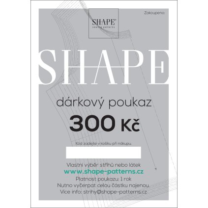 SHAPE darkovy poukaz 300
