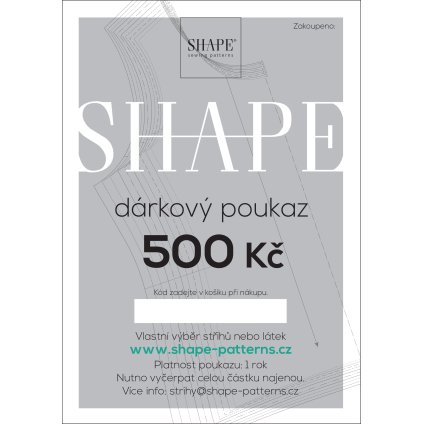 SHAPE darkovy poukaz 500