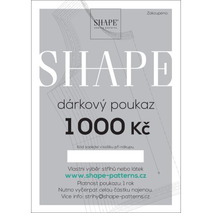 SHAPE darkovy poukaz 1000