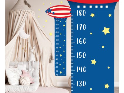 Nálepka na stenu s grafom rastu. Jednoduché odlepenie a nalepenie