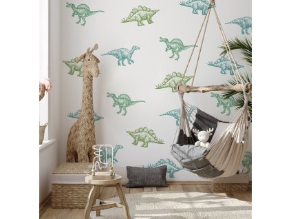 Dinosaury nálepky na stenu. Zábavné dinosaury (3)