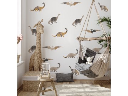 Dinosaurs nálepky na zdi. Green Dinosaurs (2)