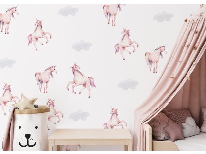Nálepky na stenu jednorožec. Detskej izby