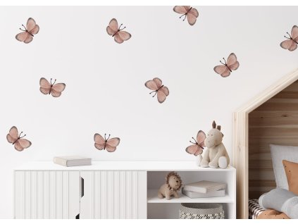 Nálepky na stenu Motýľ. Boho nástenné dekorácie