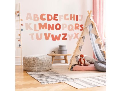 Vzdelávacie nálepky na stenu. Veľké abecedné
