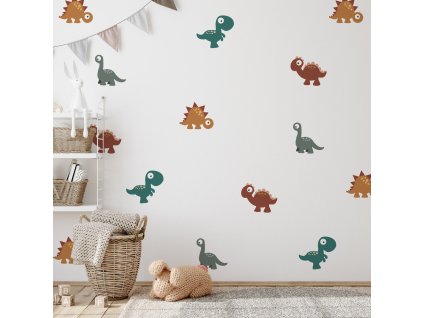 Dinosaury nálepky na stenu. Zábavné dinosaury (5)