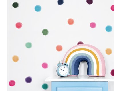 Tečky na zdi. Opakovaně použitelné odlupování a nalepit textilní