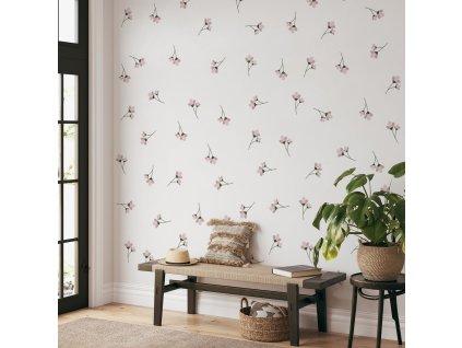 Květinové nálepky na zeď. Pastel Flowers (14)