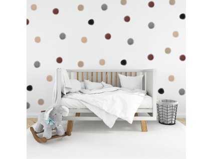 Bodky na stenu. Opakovane použiteľné odlepiť a nalepiť textilné (2)