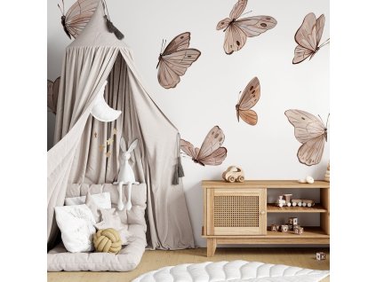 Obrovská sada nálepky na zeď. Pastel ve stylu motýla
